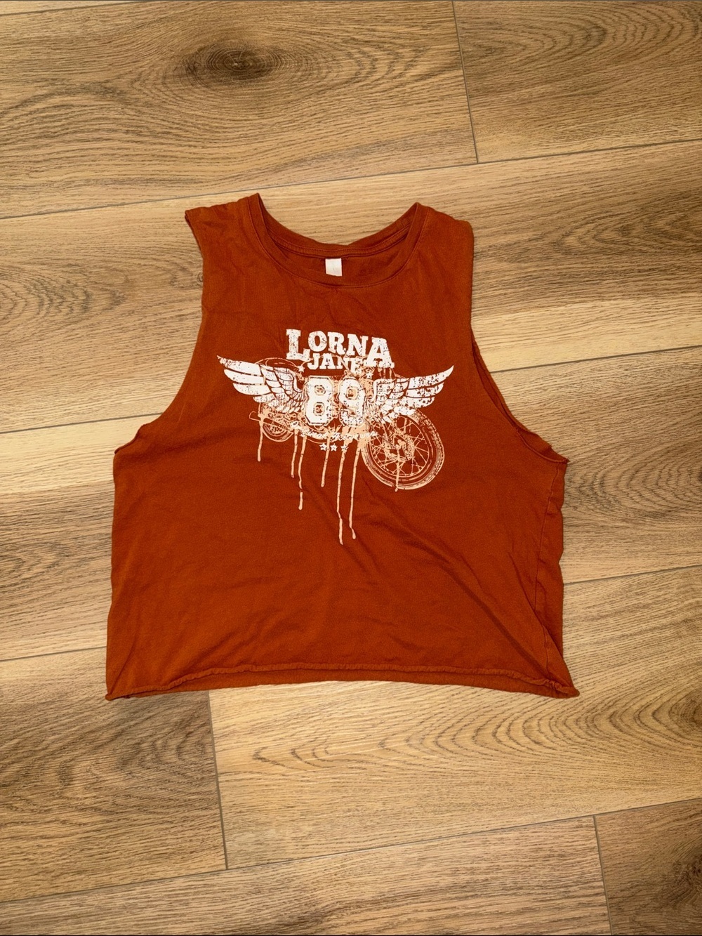 Lorna Jane Burnt Orange Muscle Tank Top Size Medium
